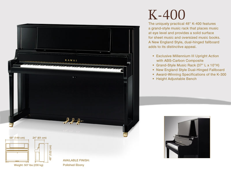 Thương Hiệu Đàn piano ở Hà Nội - Piano Kawai K-400